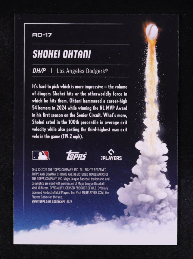 Shohei Ohtani 2025 Bowman Chrome Adios #AD17 at PristineAuction.com Shohei Ohtani 2025 Bowman Chrome Adios #AD17 at PristineAuction.com