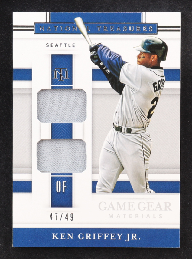 Ken Griffey Jr. 2020 Panini National Treasures Game Gear Dual Materials #1 #47/49 at PristineAuction.com Ken Griffey Jr. 2020 Panini National Treasures Game Gear Dual Materials #1 #47/49 at PristineAuction.com