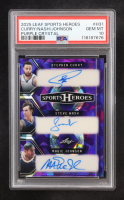 Stephen Curry / Steve Nash / Magic Johnson 2025 Leaf Sports Heroes Purple Crystal Autographs #H31 #6/8 (PSA 10) at PristineAuction.com
