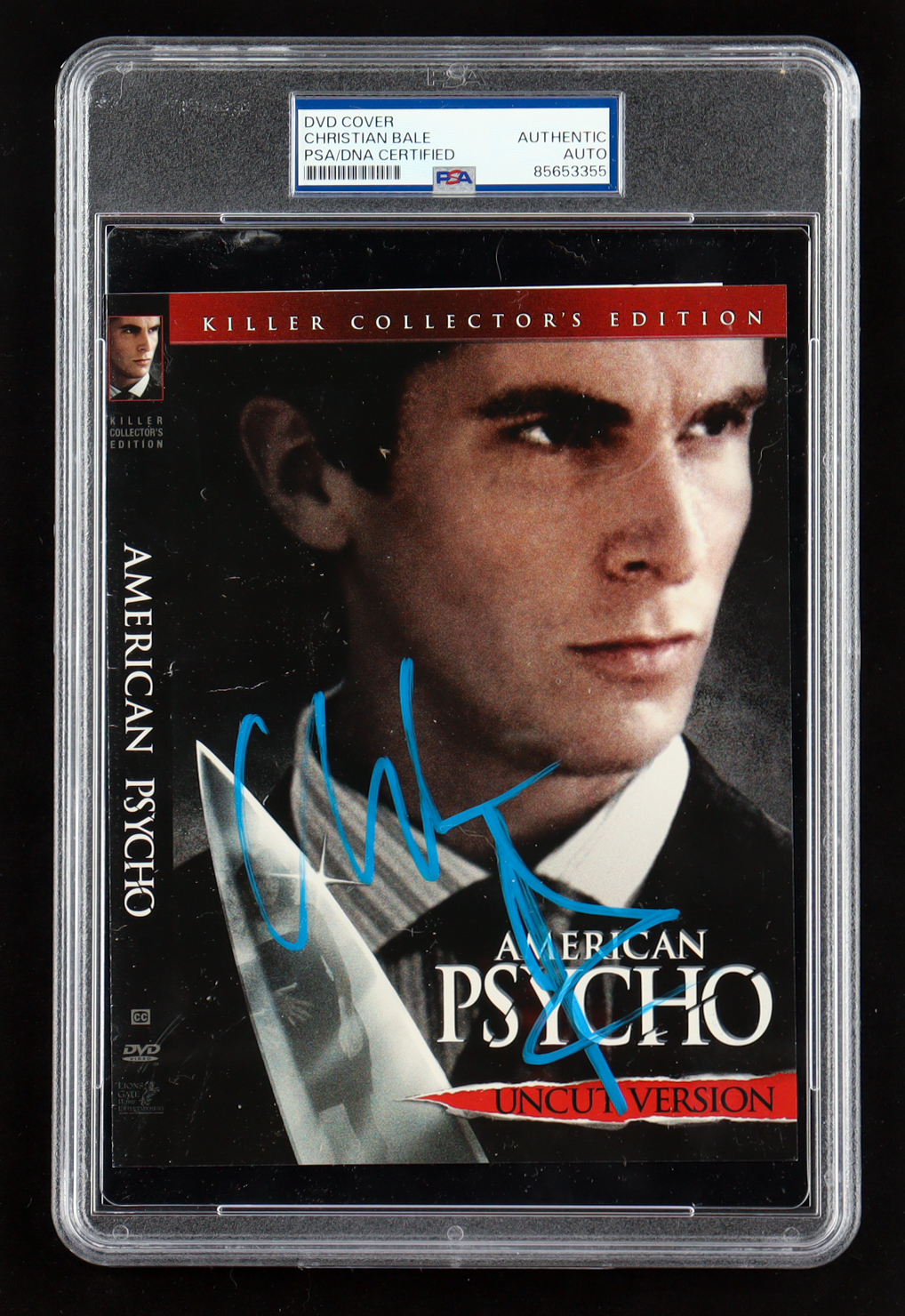 Christian Bale Signed "American Psycho" DVD Cover Insert (PSA) at PristineAuction.com Christian Bale Signed "American Psycho" DVD Cover Insert (PSA) at PristineAuction.com