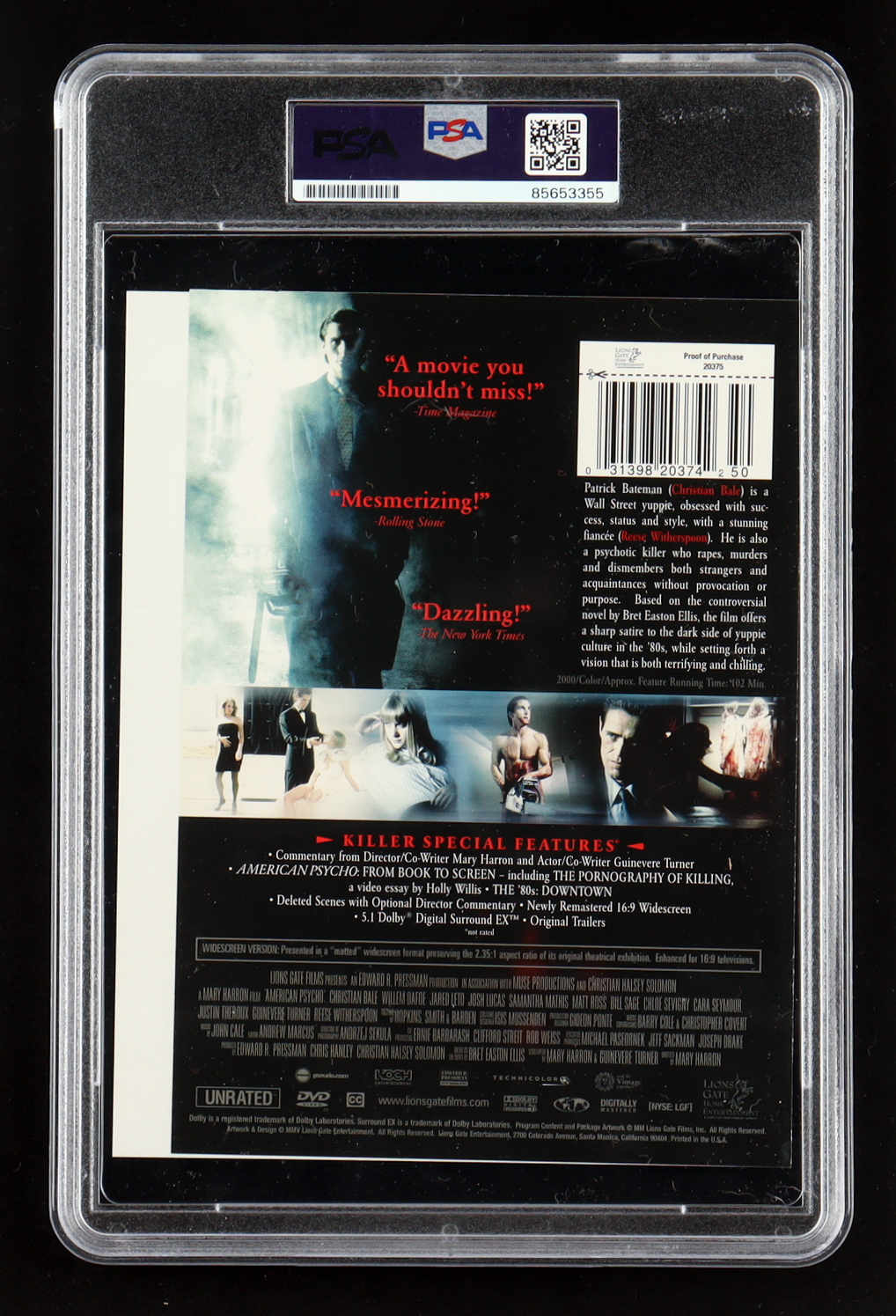 Christian Bale Signed "American Psycho" DVD Cover Insert (PSA) at PristineAuction.com Christian Bale Signed "American Psycho" DVD Cover Insert (PSA) at PristineAuction.com