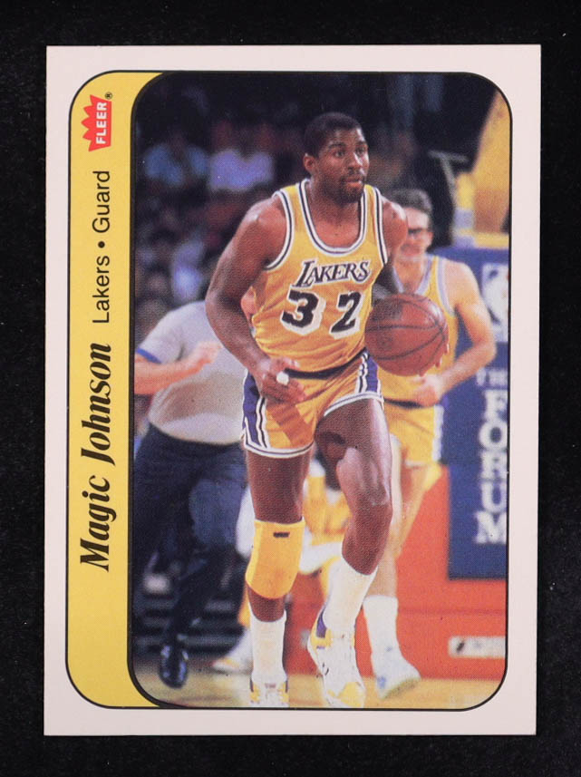 Magic Johnson 1986-87 Fleer Stickers #7 at PristineAuction.com Magic Johnson 1986-87 Fleer Stickers #7 at PristineAuction.com
