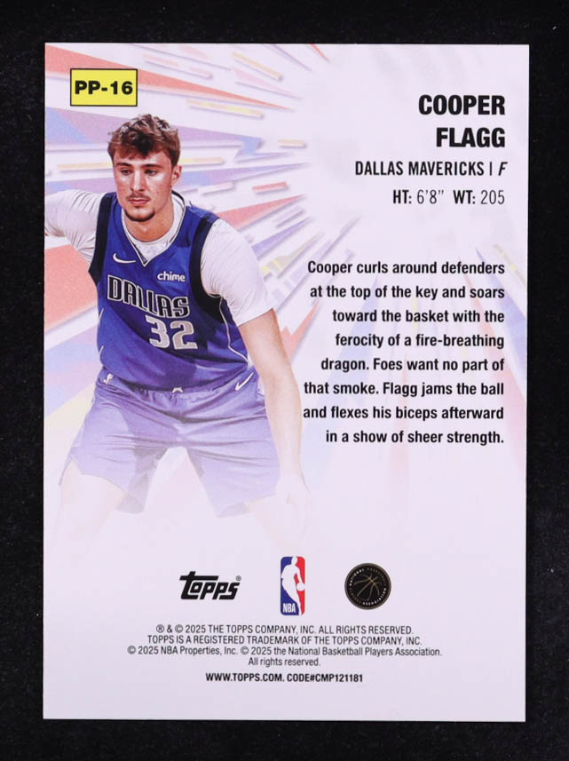 Cooper Flagg 2025-26 Topps Power Players #PP16 RC at PristineAuction.com Cooper Flagg 2025-26 Topps Power Players #PP16 RC at PristineAuction.com