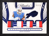 Keon Coleman 2024 Panini Flawless Rookie Showcase Materials Sapphire #18 #01/10 RC at PristineAuction.com