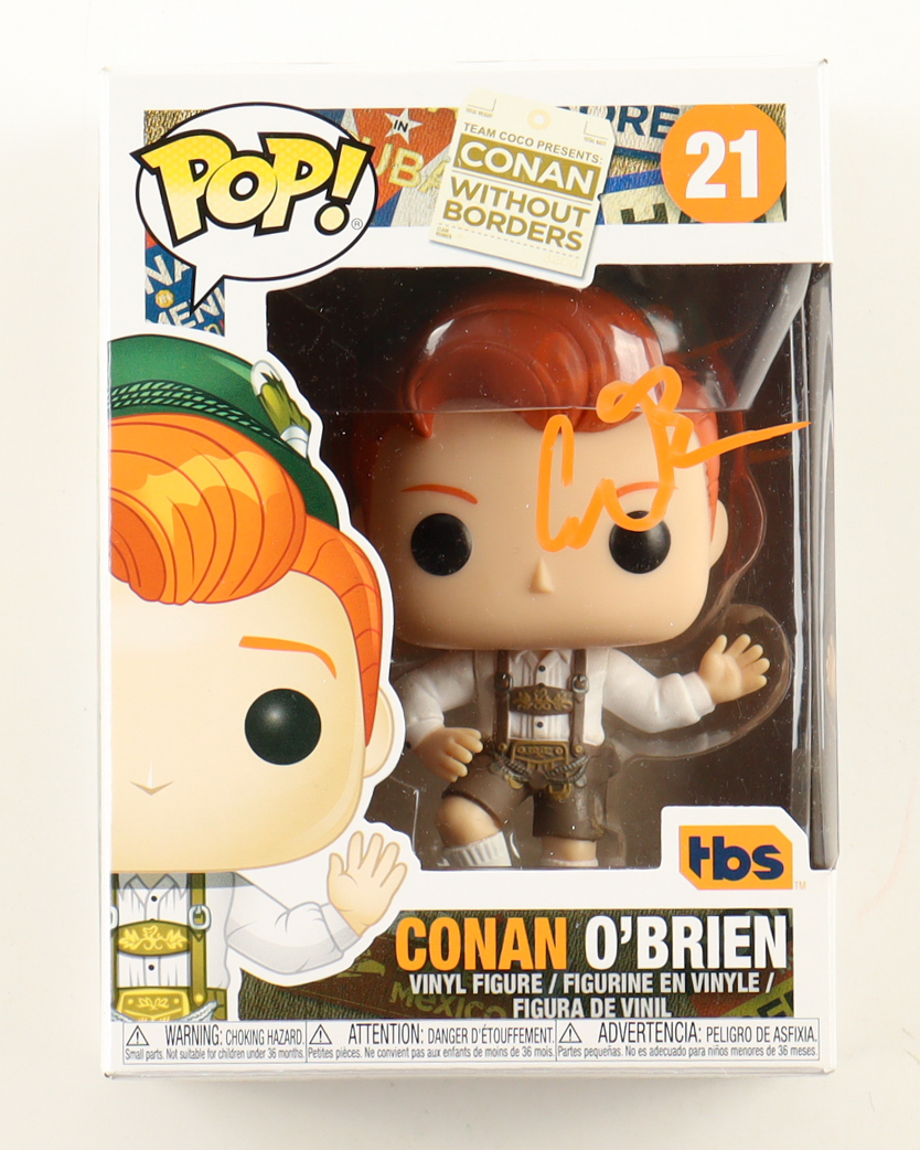 Conan O'Brien Signed "Conan without Borders" #21 Bavarian Conan Funko Pop! Vinyl Figure (ACOA) at PristineAuction.com Conan O'Brien Signed "Conan without Borders" #21 Bavarian Conan Funko Pop! Vinyl Figure (ACOA) at PristineAuction.com