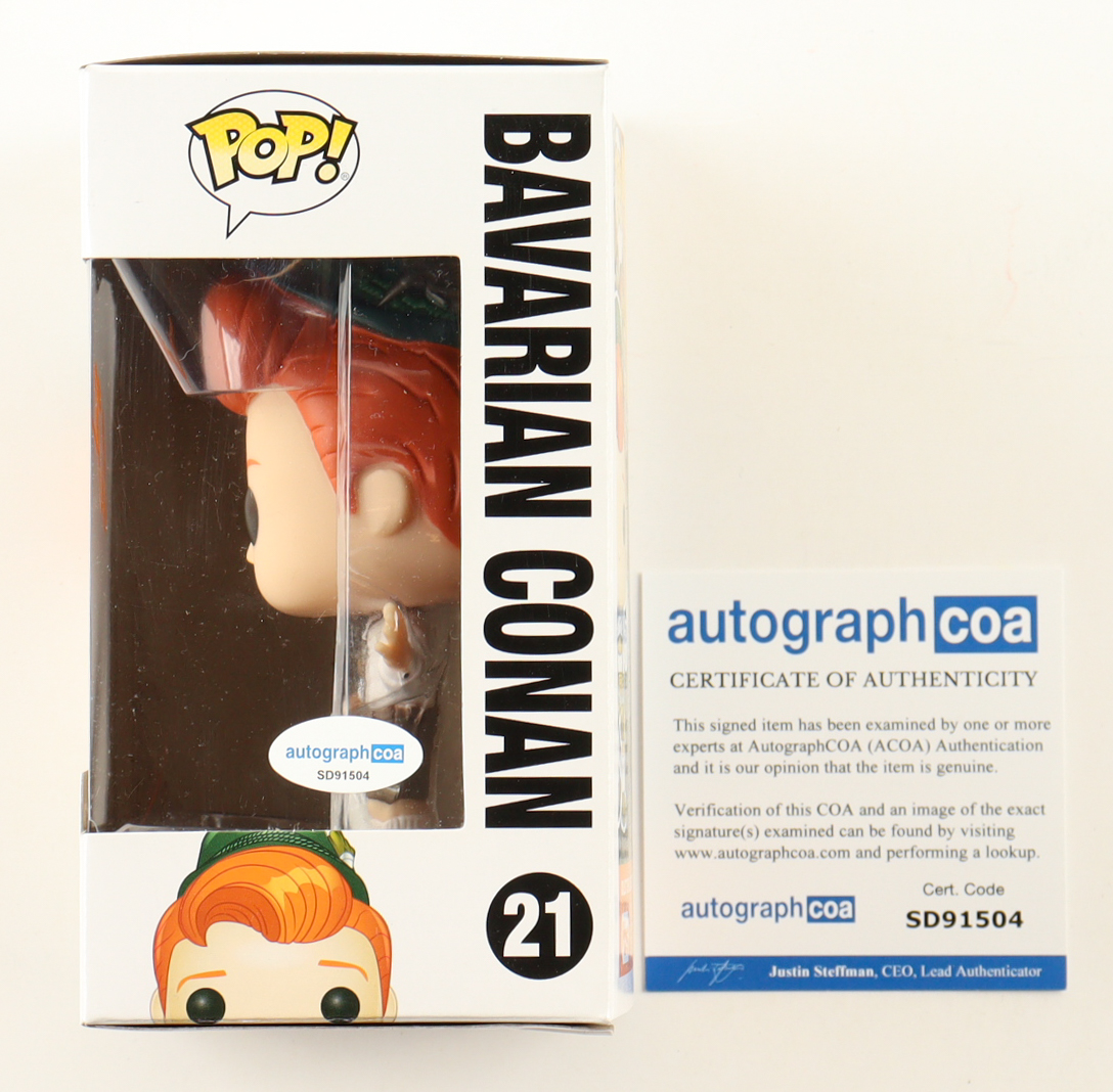 Conan O'Brien Signed "Conan without Borders" #21 Bavarian Conan Funko Pop! Vinyl Figure (ACOA) at PristineAuction.com Conan O'Brien Signed "Conan without Borders" #21 Bavarian Conan Funko Pop! Vinyl Figure (ACOA) at PristineAuction.com