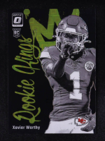 Xavier Worthy 2024 Donruss Optic Rookie Kings Black Pandora #8 RC #07/25 at PristineAuction.com