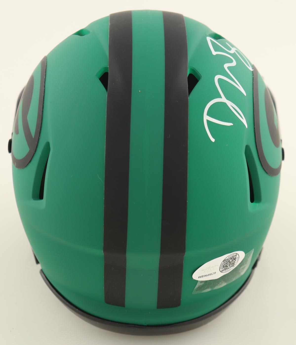 Dontayvion Wicks Signed Packers Rave Alternate Speed Mini Helmet (JSA) at PristineAuction.com Dontayvion Wicks Signed Packers Rave Alternate Speed Mini Helmet (JSA) at PristineAuction.com