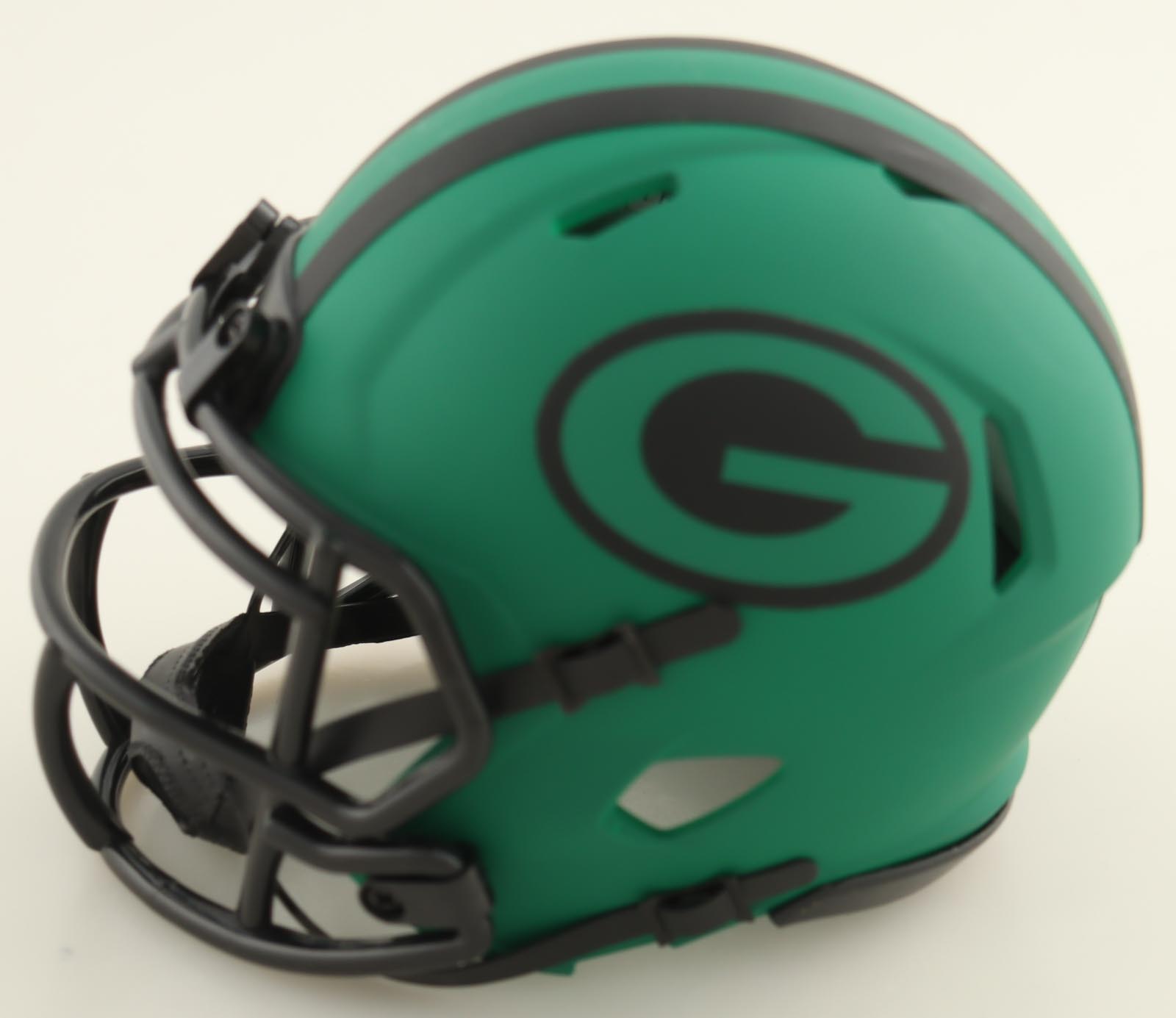 Dontayvion Wicks Signed Packers Rave Alternate Speed Mini Helmet (JSA) at PristineAuction.com Dontayvion Wicks Signed Packers Rave Alternate Speed Mini Helmet (JSA) at PristineAuction.com