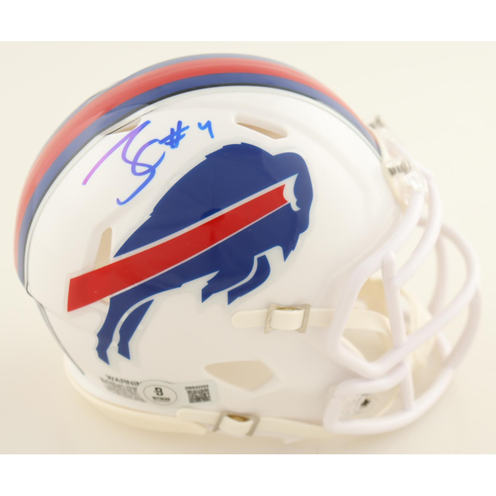 James Cook Signed Bills Speed Mini Helmet (Beckett) at PristineAuction.com