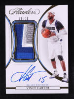 Vince Carter 2021-22 Panini Flawless Vertical Patch Autographs Gold #50 #08/10 at PristineAuction.com