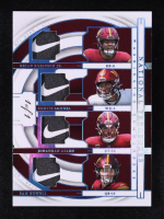 Brian Robinson Jr. / Curtis Samuel / Jonathan Allen / Sam Howell 2023 Panini National Treasures NFL Gear Quad Materials Laundry Tag Brand Logo #9 #1/1 at PristineAuction.com