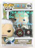 Greg Dulcie Signed "One Piece" #1914 Smoker Limited Edition Glow Chase Funko Pop! Vinyl Figure Inscribed "Tell'em I Said Go To Hell" (JSA) at PristineAuction.com