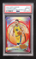 Stephen Curry 2023 Topps Chrome Coast/Coast Red Refractor #CC11 (PSA 10) at PristineAuction.com