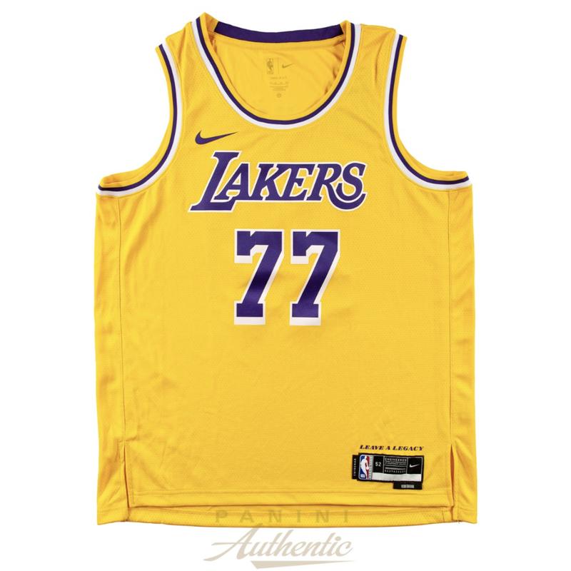 Luka Doncic Signed Lakers Nike Authentic Jersey (Panini) at PristineAuction.com Luka Doncic Signed Lakers Nike Authentic Jersey (Panini) at PristineAuction.com
