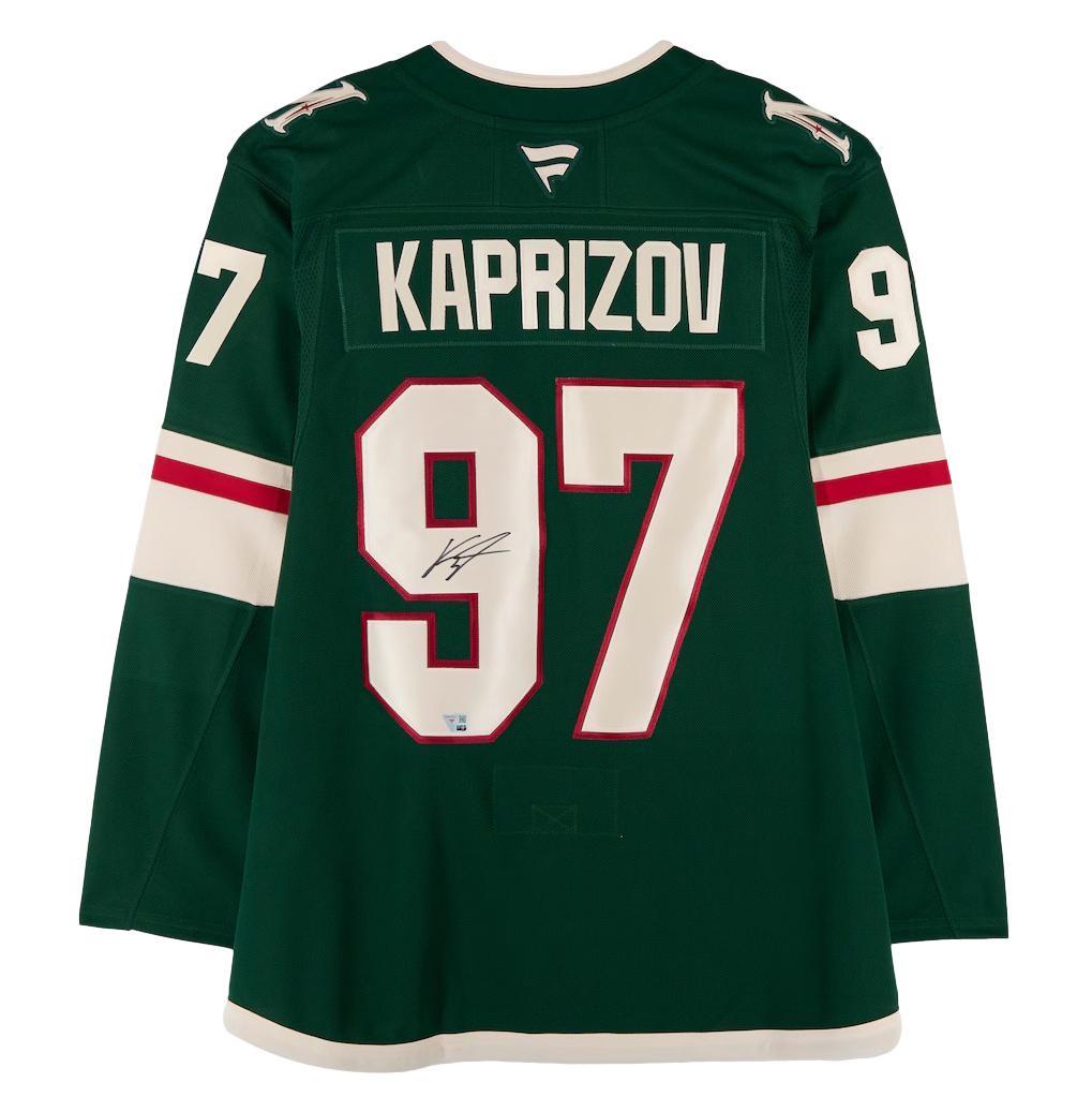 Kirill Kaprizov Signed Wild Authentic Fanatics Jersey (Fanatics) at PristineAuction.com Kirill Kaprizov Signed Wild Authentic Fanatics Jersey (Fanatics) at PristineAuction.com