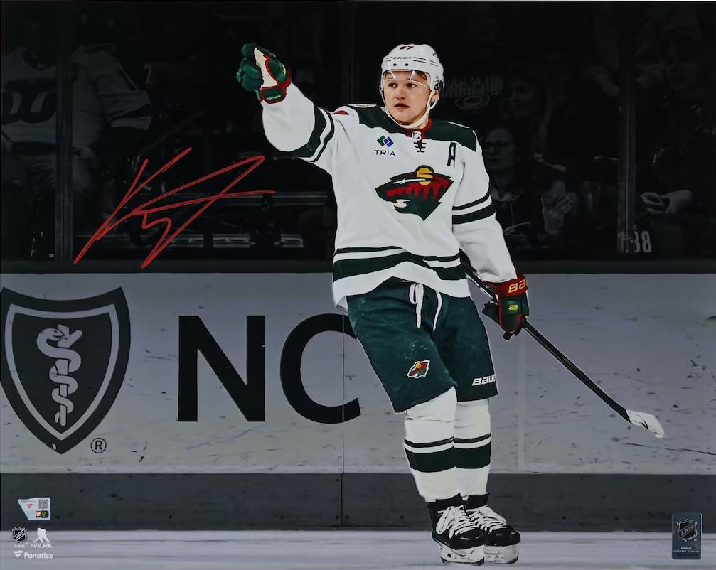 Kirill Kaprizov Signed Wild 16x20 Photo (Fanatics) at PristineAuction.com Kirill Kaprizov Signed Wild 16x20 Photo (Fanatics) at PristineAuction.com