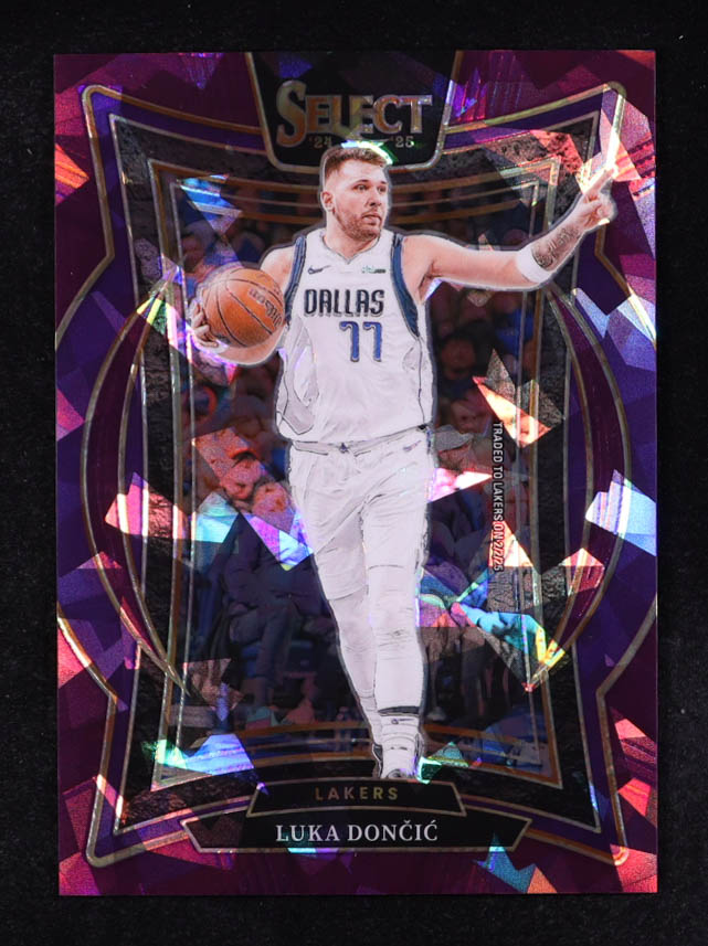 Luka Doncic 2024-25 Select Purple Cracked Ice Prizms #56 #57/99 at PristineAuction.com Luka Doncic 2024-25 Select Purple Cracked Ice Prizms #56 #57/99 at PristineAuction.com