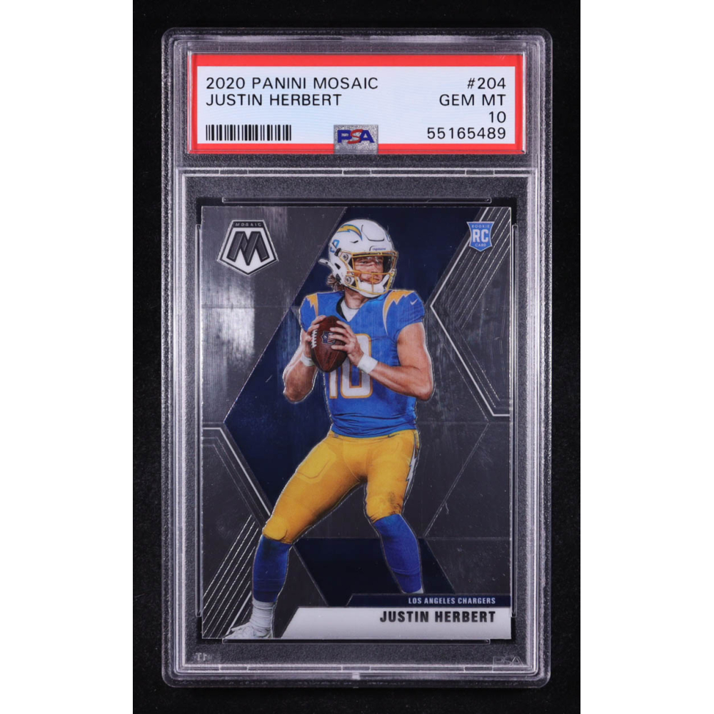 Justin Herbert 2020 Panini Mosaic #204 RC (PSA 10) at PristineAuction.com