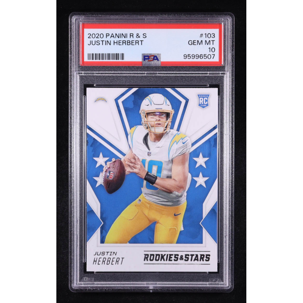 Justin Herbert 2020 Panini Rookie & Stars #103 RC (PSA 10) at PristineAuction.com