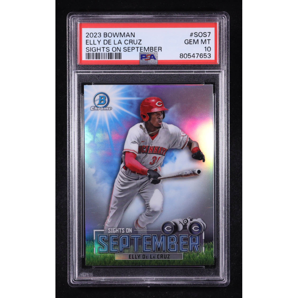 Elly De La Cruz 2023 Bowman Chrome Sights on September #SOS7 RC (PSA 10) at PristineAuction.com