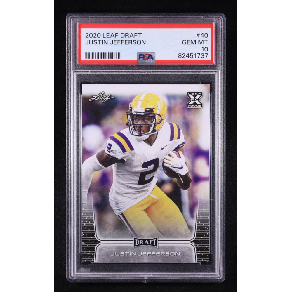 Justin Jefferson 2020 Leaf Draft #40 RC (PSA 10) at PristineAuction.com