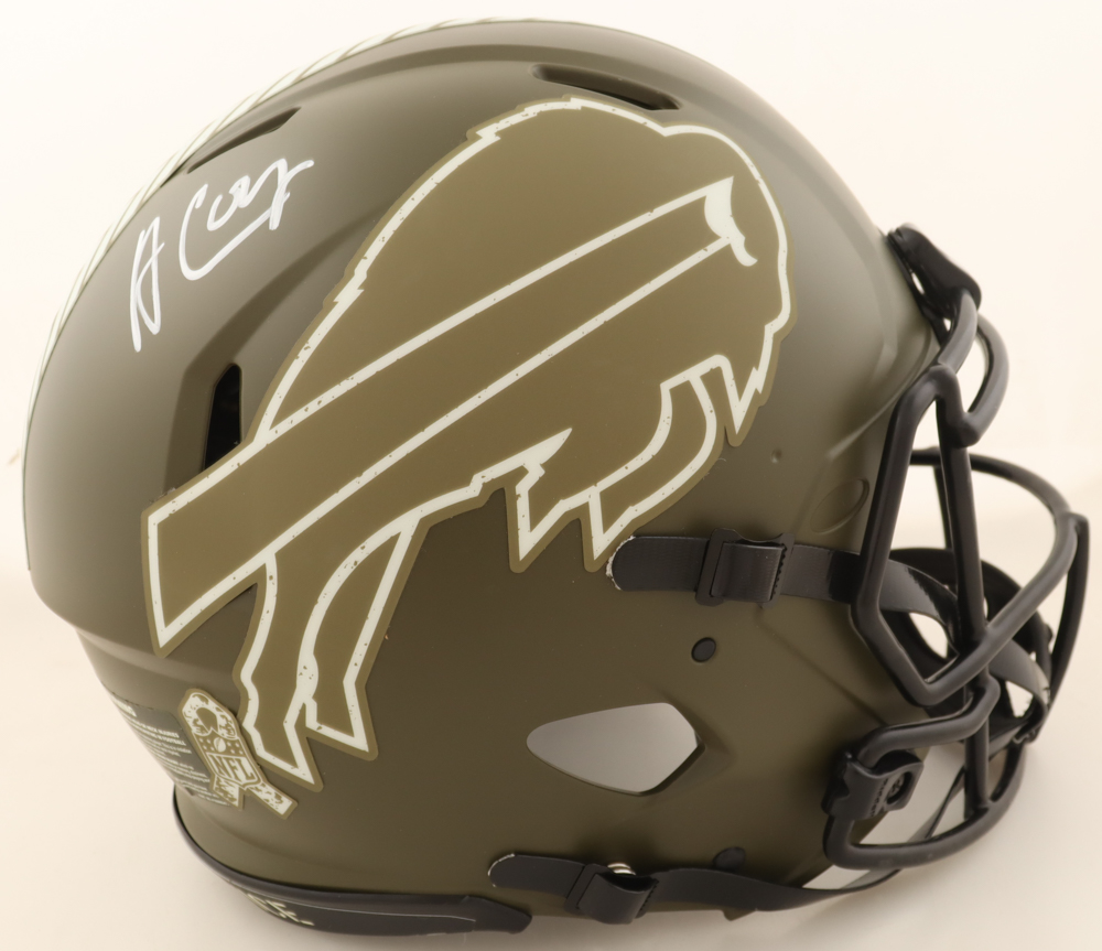 Amari Cooper Signed Bills Full-Size Authentic On-Field Salute to Service Alternate Speed Helmet (Beckett) at PristineAuction.com Amari Cooper Signed Bills Full-Size Authentic On-Field Salute to Service Alternate Speed Helmet (Beckett) at PristineAuction.com