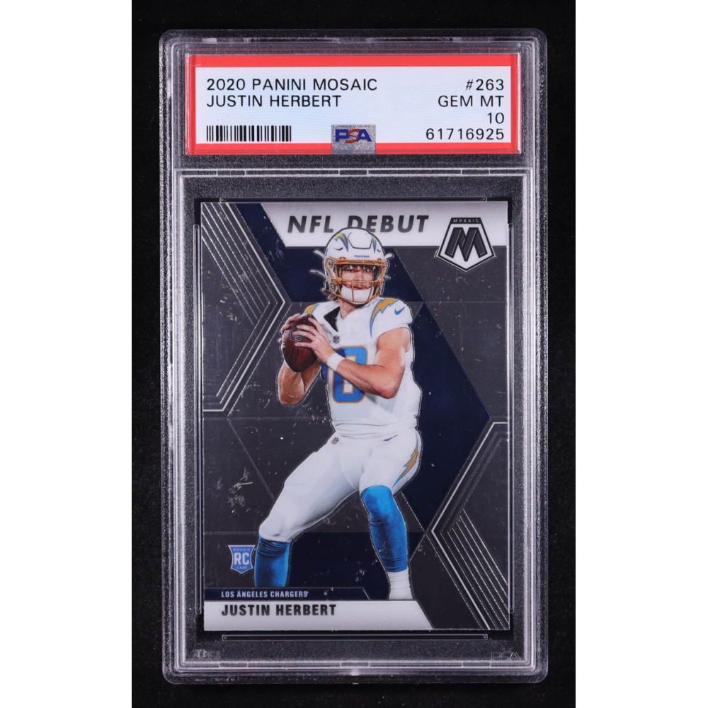 Justin Herbert 2020 Panini Mosaic #263 RC (PSA 10) at PristineAuction.com