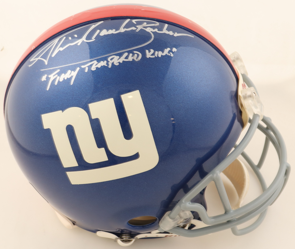 Tiki Barber Signed Giants Authentic On-Field Helmet Inscribed "Fiery-Tempered King" (Steiner) at PristineAuction.com Tiki Barber Signed Giants Authentic On-Field Helmet Inscribed "Fiery-Tempered King" (Steiner) at PristineAuction.com