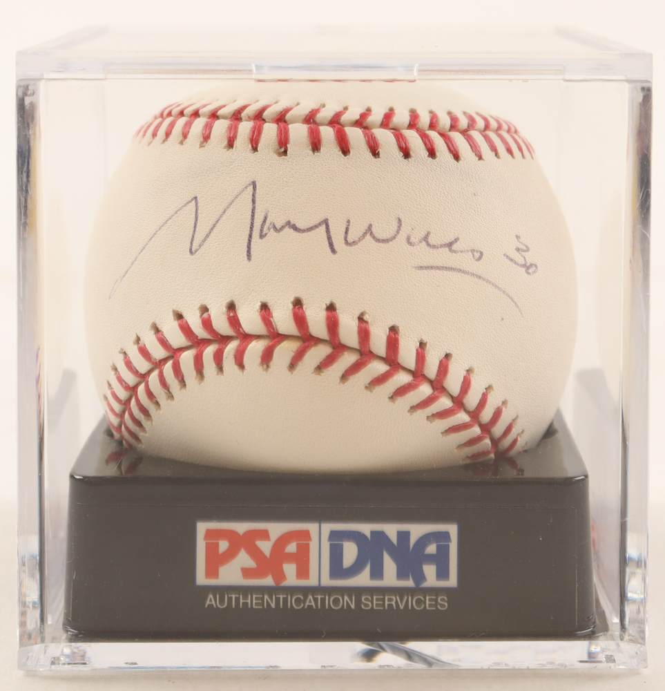 Maury Wills Signed OML Baseball (PSA 9) at PristineAuction.com Maury Wills Signed OML Baseball (PSA 9) at PristineAuction.com