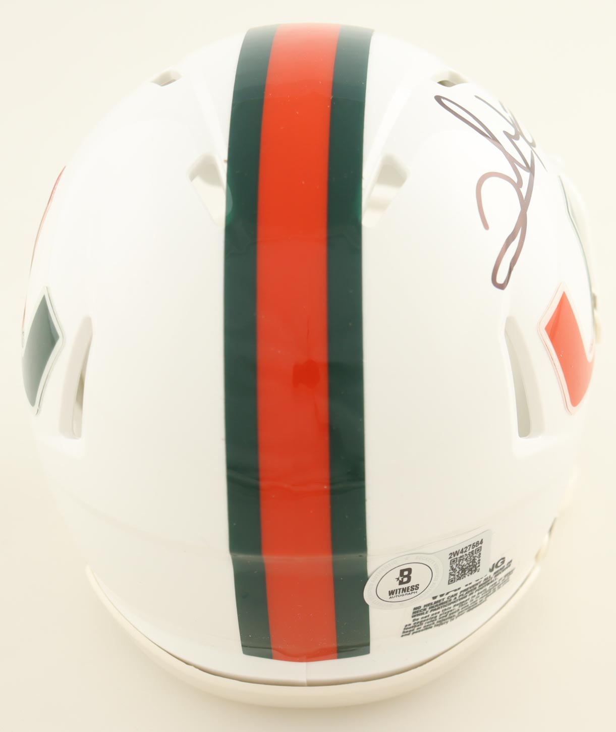 Clinton Portis Signed Miami Hurricanes Speed Mini Helmet (Beckett) at PristineAuction.com Clinton Portis Signed Miami Hurricanes Speed Mini Helmet (Beckett) at PristineAuction.com