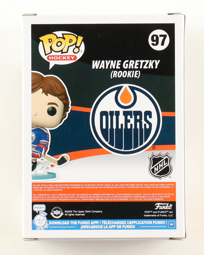 Wayne Gretzky Signed Oilers #97 Funko Pop! Vinyl Figure (AutographCOA) at PristineAuction.com Wayne Gretzky Signed Oilers #97 Funko Pop! Vinyl Figure (AutographCOA) at PristineAuction.com
