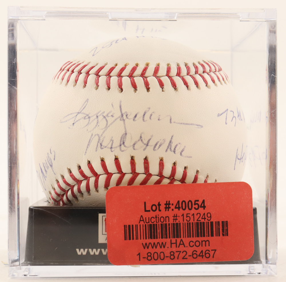 Reggie Jackson Signed OML Baseball with Multiple Inscriptions (PSA 9) at PristineAuction.com Reggie Jackson Signed OML Baseball with Multiple Inscriptions (PSA 9) at PristineAuction.com