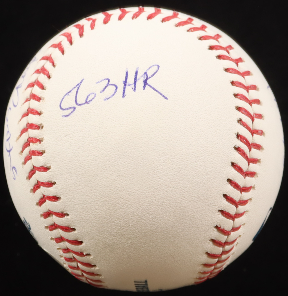 Reggie Jackson Signed OML Baseball with Multiple Inscriptions (PSA 9) at PristineAuction.com Reggie Jackson Signed OML Baseball with Multiple Inscriptions (PSA 9) at PristineAuction.com
