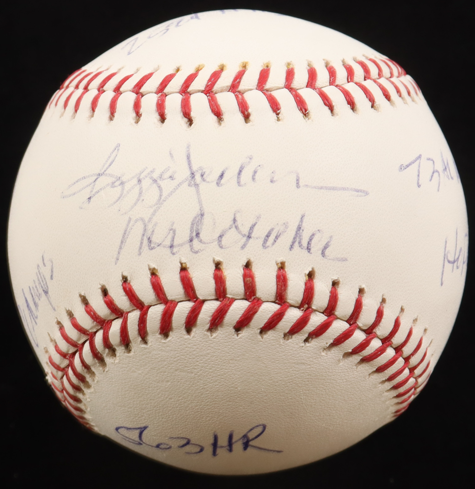 Reggie Jackson Signed OML Baseball with Multiple Inscriptions (PSA 9) at PristineAuction.com Reggie Jackson Signed OML Baseball with Multiple Inscriptions (PSA 9) at PristineAuction.com