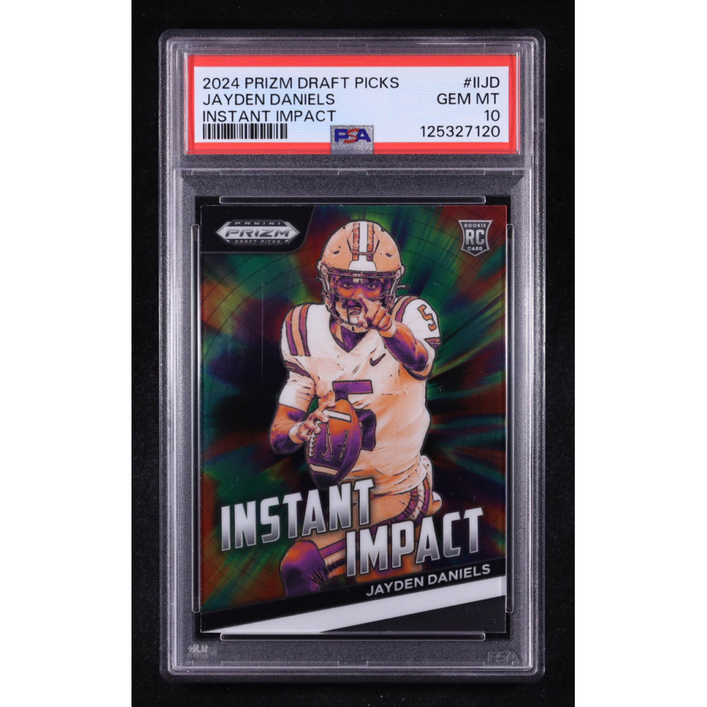 Jayden Daniels 2024 Panini Prizm Draft Picks Instant Impact #IIJD RC (PSA 10) at PristineAuction.com