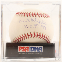 Phil Niekro Signed OML Baseball Inscribed "HOF '97" (PSA) at PristineAuction.com