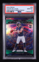 Caleb Williams 2024 Panini Prizm Fireworks Green Prizm #25 RC (PSA 10) at PristineAuction.com