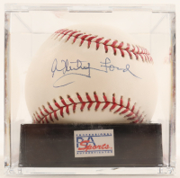 Whitey Ford Signed OML Baseball (PSA 9) at PristineAuction.com