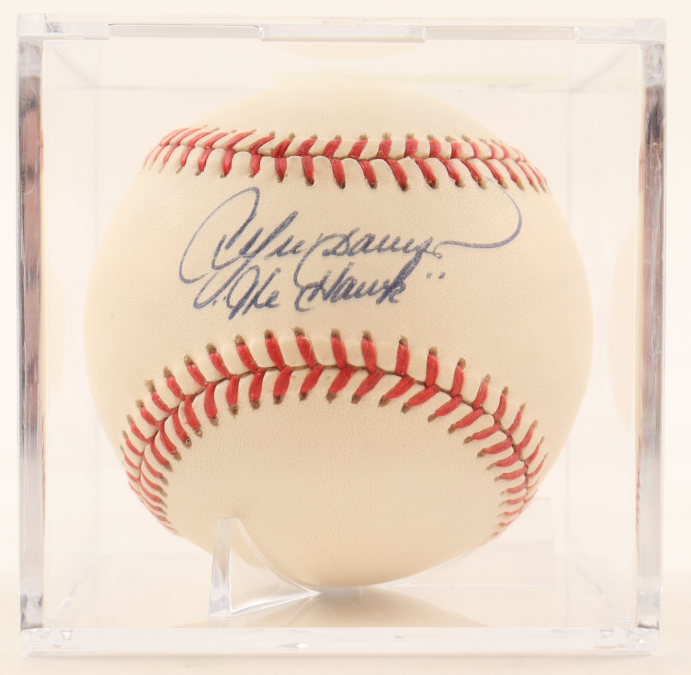 Andre Dawson Signed OML Baseball Inscribed "The Hawk" (PSA) at PristineAuction.com Andre Dawson Signed OML Baseball Inscribed "The Hawk" (PSA) at PristineAuction.com