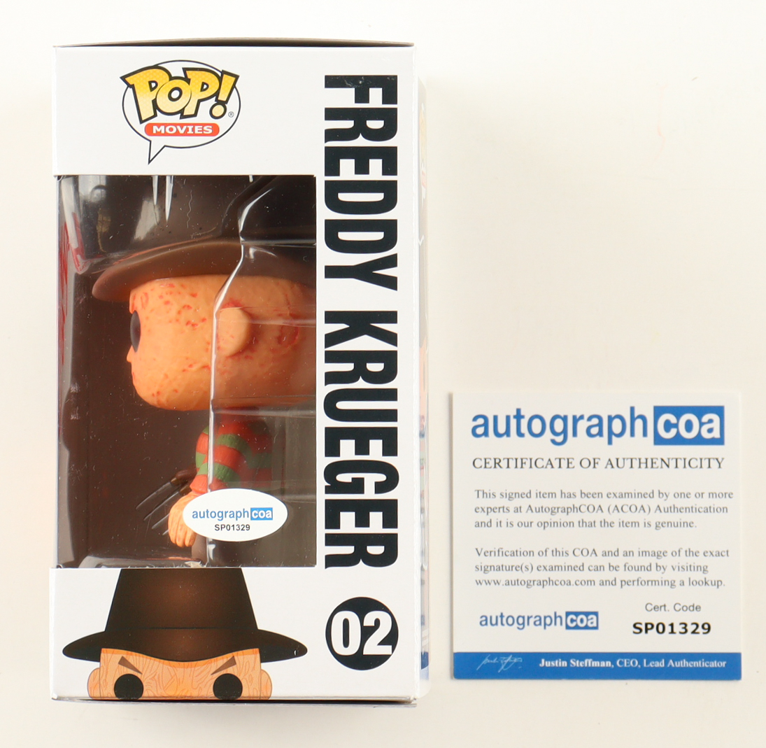 Robert Englund Signed "A Nightmare On Elm Street" #02 Freddy Krueger Funko Pop! Vinyl Figure (ACOA) at PristineAuction.com Robert Englund Signed "A Nightmare On Elm Street" #02 Freddy Krueger Funko Pop! Vinyl Figure (ACOA) at PristineAuction.com