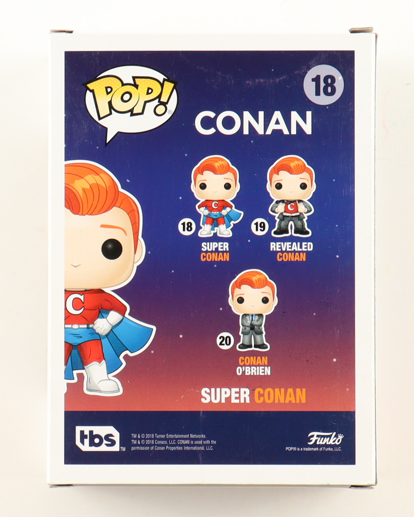 Conan O'Brien Signed "Conan" #18 Conan O'Brien Funko Pop! Vinyl Figure (ACOA) at PristineAuction.com Conan O'Brien Signed "Conan" #18 Conan O'Brien Funko Pop! Vinyl Figure (ACOA) at PristineAuction.com