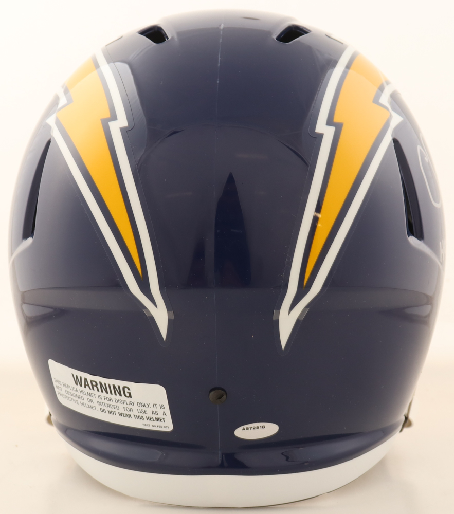 Charlie Joiner Signed Chargers Full-Size Throwback Alternate Speed Helmet Inscribed "HOF 96" (Schwartz) at PristineAuction.com Charlie Joiner Signed Chargers Full-Size Throwback Alternate Speed Helmet Inscribed "HOF 96" (Schwartz) at PristineAuction.com