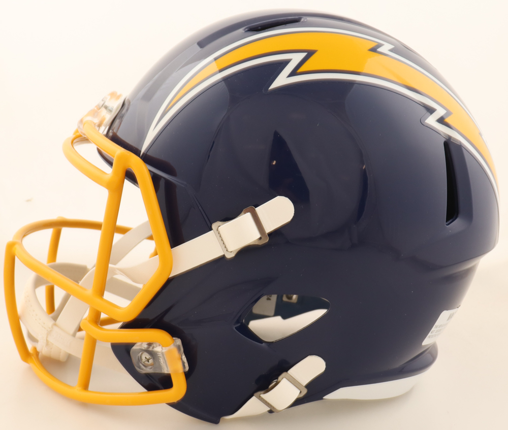 Charlie Joiner Signed Chargers Full-Size Throwback Alternate Speed Helmet Inscribed "HOF 96" (Schwartz) at PristineAuction.com Charlie Joiner Signed Chargers Full-Size Throwback Alternate Speed Helmet Inscribed "HOF 96" (Schwartz) at PristineAuction.com