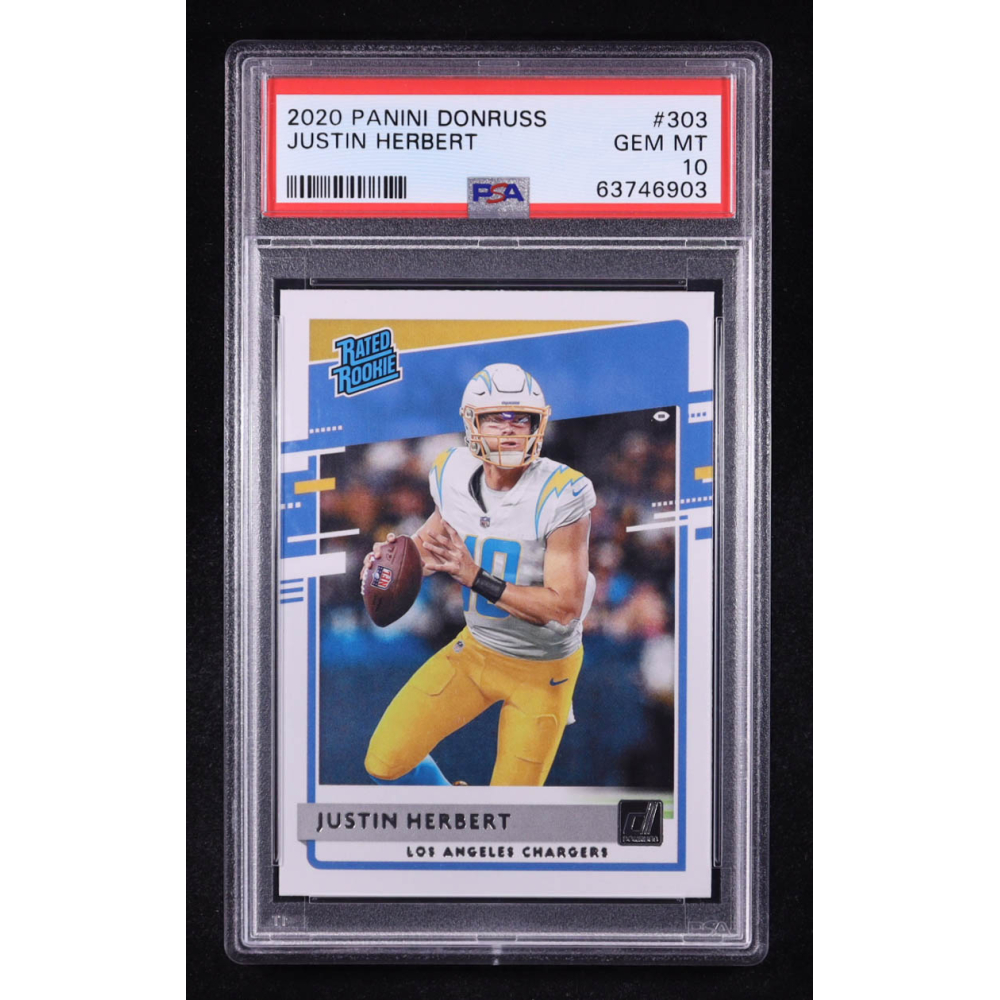 Justin Herbert 2020 Donruss RR #303 RC (PSA 10) at PristineAuction.com