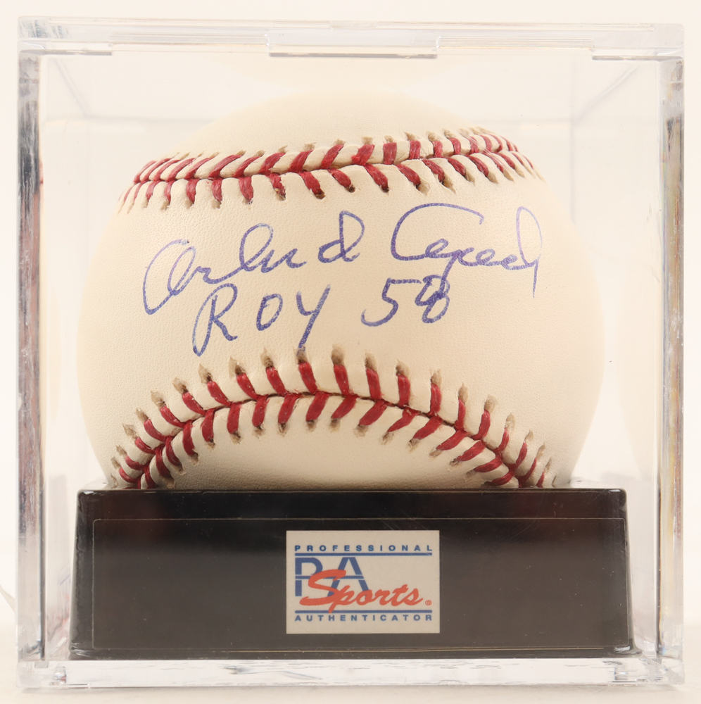 Orlando Cepeda Signed OML Baseball Inscribed "ROY 58" (PSA 10) at PristineAuction.com Orlando Cepeda Signed OML Baseball Inscribed "ROY 58" (PSA 10) at PristineAuction.com
