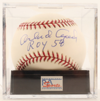 Orlando Cepeda Signed OML Baseball Inscribed "ROY 58" (PSA 10) at PristineAuction.com