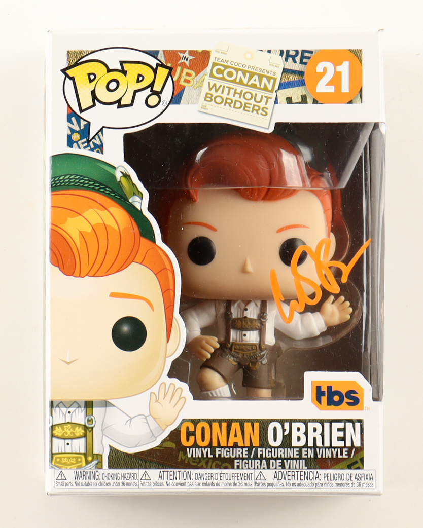 Conan O'Brien Signed "Conan without Borders" #21 Bavarian Conan Funko Pop! Vinyl Figure (ACOA) at PristineAuction.com Conan O'Brien Signed "Conan without Borders" #21 Bavarian Conan Funko Pop! Vinyl Figure (ACOA) at PristineAuction.com
