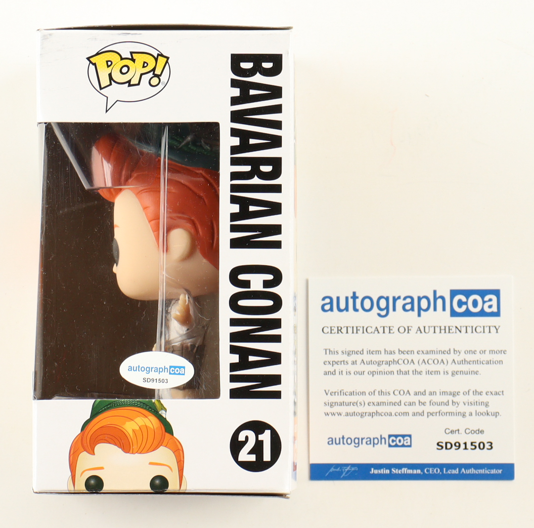 Conan O'Brien Signed "Conan without Borders" #21 Bavarian Conan Funko Pop! Vinyl Figure (ACOA) at PristineAuction.com Conan O'Brien Signed "Conan without Borders" #21 Bavarian Conan Funko Pop! Vinyl Figure (ACOA) at PristineAuction.com