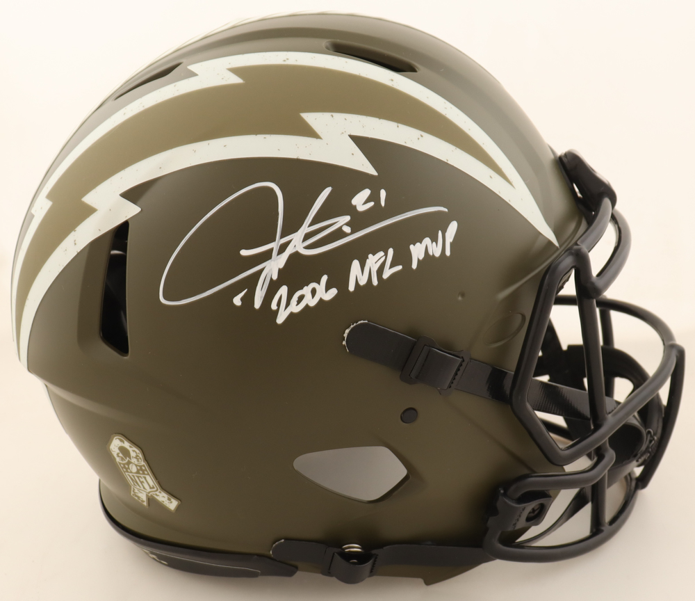 LaDainian Tomlinson Signed Chargers Full-Size Authentic On-Field Salute to Service Alternate Speed Helmet Inscribed "2006 NFL MVP" (Beckett) at PristineAuction.com LaDainian Tomlinson Signed Chargers Full-Size Authentic On-Field Salute to Service Alternate Speed Helmet Inscribed "2006 NFL MVP" (Beckett) at PristineAuction.com